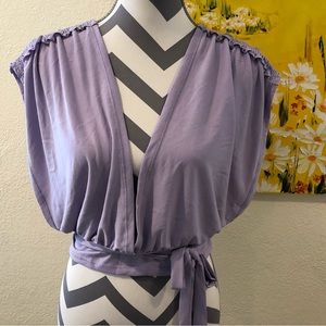 Free People crop purple top